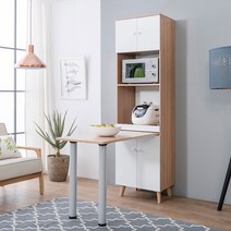 [에타홈] 인출식 주방 다용도 키큰 공간활용 렌지대 겸 식탁 3colors, 네이비