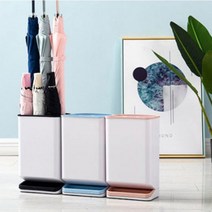 6구 우산 정리함 아파트 좁은 현관 심플 우산꽂이 비오는날 이동식우산보관함, 블랙