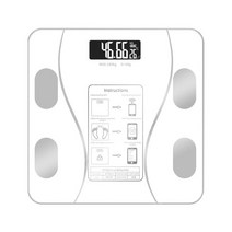 BMI 스마트 인바디 체중계 블루투스 체지방 규모 백라이트 디스플레이 물 근육 질량 체중 욕실, [03] White Battery