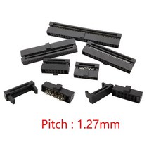 10Pcs 1.27mm 피치 FC 40/50mm 플랫 리본 케이블 용 6/8/10/12/14/16/20/24/26/30/34/0.635 핀 IDC 소켓 커넥터, [13] 50P