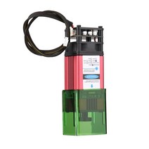 레이저각인기 보호 커버가있는 450nm 5.5-40w 조각 모듈 조정 가능한 조각 헤드 고속 조각기 커터, 검은색, 40w