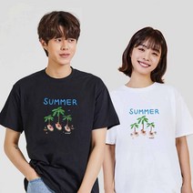 여름 디지털프린팅 인쇄티셔츠 반팔티 오버핏 i-cre