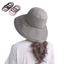 애지중지상점 와이드 메쉬 린넨 버킷햇 봄 여름 가을 벙거지 챙큰 모자 중년 창모자 H4002_02