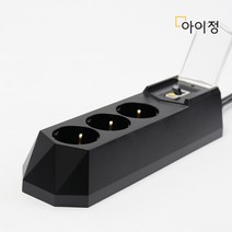 아이정 고용량 누전차단 멀티탭 3구 블랙, 1개, 1.5m