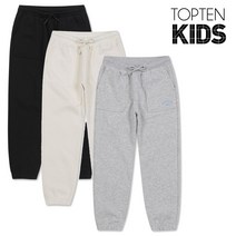 탑텐키즈 아동 남아 23 신제품 원단 좋고 여유로운 핏 테리 자수포인트 조거 팬츠 3가지색상
