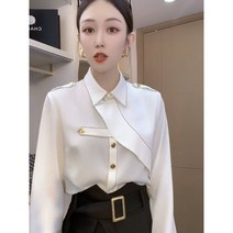 Thousand여성 셔츠 긴팔 셔츠 화이트 셔츠