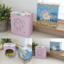 커피믹스 틴케이스 핑크 티백케이스 티백보관함 티백케이스 빈티지틴케이스 티백정리함 탕비실정리함 커피케이