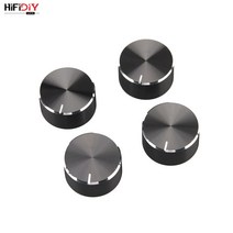 HIFIDIY LIVE 4PCS 알루미늄 볼륨 컨트롤 로터리 노브 블랙 6mm 직경 널링 샤프트 전위차계 캡 직경 10 ~ 40mm, Black D40 H15_14