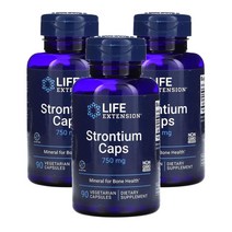 라이프익스텐션 Life Extension Strontium Caps 스트론튬 250mg 90캡슐, 3팩