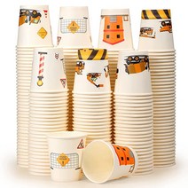 미국발송 Inbagi 500팩 141.7g(5온스) 일회용 건설 욕실 종이컵 굴착기 트럭 일회용 구강 세정제 컵 가정 파티 피크닉 사무실 및 이벤트용 미니 콜드 음료 음료