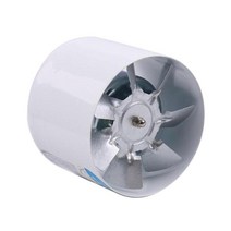 WJSHOP 욕실 주방 용 4inch 20W 인라인 덕트 파이프 부스터 팬 환기 배기 송풍기, 화이트, 금속