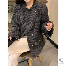 노카라트위드자켓 크롭 하객룩 랩