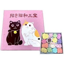 수제쿠키전문점 센베이과자 답례품쿠키 바이코도 마네키네코 와삼보 와삼봉 와삼분당 건과자 화과자 고양이 검은 쿠로네코 프티 기프트 (2개), 세 개