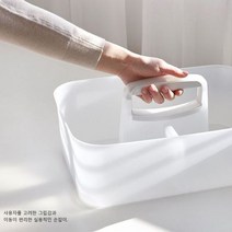 시스맥스 포르타그란데 욕실 청소도구함 손잡이형 정리함 사무용품쇼핑몰 2W4345F2, 아이보리, 1개