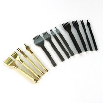 아유디 가죽공예 다이아몬드 치즐 3mm 4mm 5mm 6mm 세트, 실버치즐4mm
