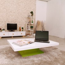 예작 스윗 하이그로시 도장 1100 다용도 좌탁 거실테이블 RC26, 화이트