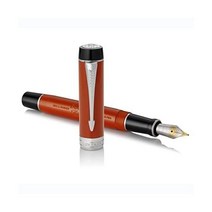 Parker 파커 듀오폴드 클래식 빅 빈티지 레드 분수 펜 파인 닙 블루 잉크, big red vintage, fine nib_standard body
