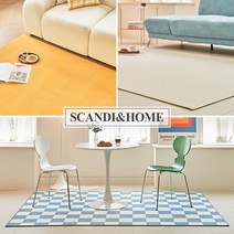 스칸디앤홈 MD추천 알러지케어 단모 러그 카페트 3종, 2-40 크레용 밀키핑크 200x450