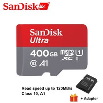 SanDisk Class10 메모리 카드 512GB 400GB 256GB 64GB 32GB Ultra A1 SDXC 120 메가바이트/초 UHS-I 플래시, [01] 400GBAdapter