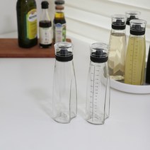 [윤자매네] 시노글라스 유리 오일병 블랙 500ml 1개(2type), 눈금O, 1개