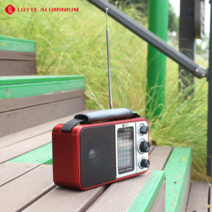 롯데 포터블라디오 FM AM SW 단파라디오 휴대용 라디오, pingky-250, 레드
