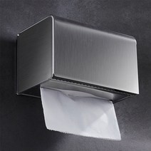 온통온유 미니 사각 스텐 핸드타올 케이스 키친타올 홀더 미용티슈 페이퍼타올 디스펜서, 유광 로즈골드 스테인리스 + 볼트스티커