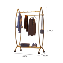 골드행거 인테리어행거 이동식 천정행거 옷걸이 의류매장 드레스룸, C 언더보드 휠캡(100X170)