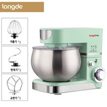 LONGDE 가정용 반죽기 거품기 5L 1200W 대용량 고출력, 민트그린