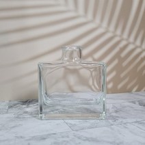 디퓨저용기 - 사각베이직유리(100ml) 디퓨저유리용기, 용기+스텐코르크마개(골드), 100ml