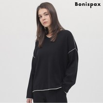 보니스팍스 라인 배색 브이넥 니트-MF93KP022