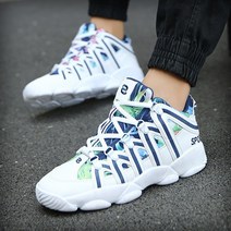 커플룩 축구 발관리 사이메이 1남1여 커플 농구화 축구화 하이탑슈즈 통기 타입학생 플라워 패브릭슈즈 스커트운동