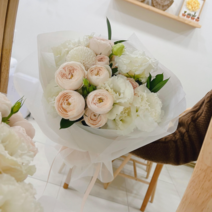 꽃샵/전국생화택배/부산꽃집/꽃다발/축하꽃다발/생화꽃다발 (S), 옐로우&화이트