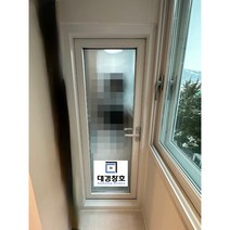 kcc터닝도어 유리포함 납품/시공, 미는문, 추가없음, 철거있음