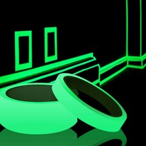 [소공원]낚시 야광 테이프 축광 시트 형광 야간 발광 비상 대피 녹색 안전 방문스위치 스티커 에기, 1cmx3m