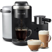 Keurig K-Cafe 1인용 K-Cup 커피 메이커 라떼 메이커 및 카푸치노 메이커 식기세척기 사용 가능 우유 거품기 포함 커피 샷, K-Café + Folgers 블랙 실크 72ct