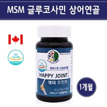 엠스엠 글루코사민 MSM 관절영양제 상어연골 뼈건강 연골건강 중장년 무릎건강 식이유황 조인트엠에스엠 2000, 120캡슐, 1병