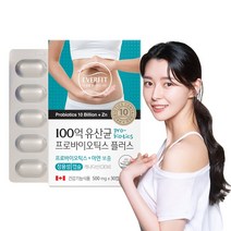 에버핏 100억유산균 프로바이오틱스 플러스 30캡슐 아연보충 17종혼합유산균 장용성캡슐, 1개