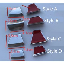 벤츠마크 메르세데스 벤츠 amg용 실버 배지 엠블럼 올드뉴 라운드D 모양 자동차 스타일링 하단 휠 로고 백, 02 B style old D shape
