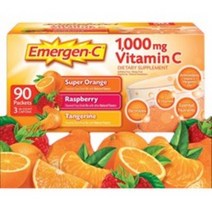Alacer 이멀전 C 1000mg 비타민 90팩 Emergen dlC Vitamin 90 Pak, 1박스