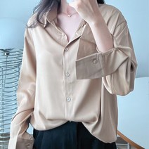 유아스페셜 오버사이즈 샤틴 셔츠 블라우스