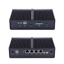 Qotom 미니 PC 4 lan 코어 i3 i5 i7 Opnsense 방화벽 팬리스 Linux 우분투 서버 컴퓨터 Q355G4, 01 Q350G4 i5-4200U, 02 2G RAM 32G SSD