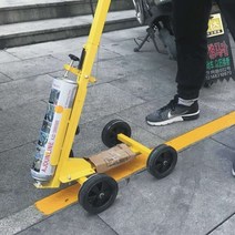 도로 주차장 그리기 페인트 경계선 라인 도색 선 마킹, H형 2륜 마킹카