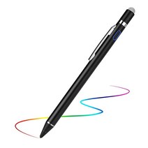 액티브 스타일러스 디지털 펜 아이패드용 1.5mm 울트라 파인 팁 포함 펜슬/삼성 펜과 호환 터치 스크린에 화이트, Black
