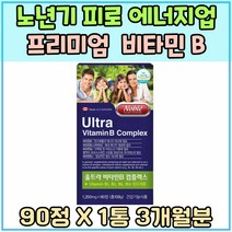 노년기 무기력 에너지대사 프리미엄 캐나다 비타민 B 고령 고시생 중년 비타민 B1 B12 육체피로 남녀노소 엽산 비오틴 판토텐산 스승의날 선물 에너지 충전 피로회복 건강보조제 나이아신