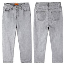 비브레이커스 남성용 (28-36) 세미와이드 그레이 청바지 BN828