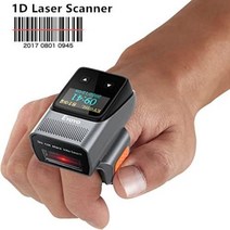 QR바코드스캐너 무선 블루투스 택배 바코드스캐너 QR Eyoyo 2D 링 바코드 스크린 미니 웨어러블 손가락 스캐너, 1.1D Laser Scanner