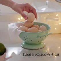 JINGHENG 가정용 물빠짐 바구니 과일 야채 콜렌더 세척 볼 그릇 물기쫙 바스켓 채반 소쿠리, 민트 스몰