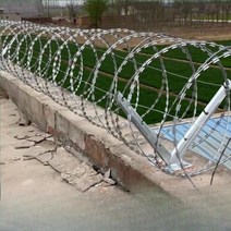 멧돼지 가시 원형 울타리 철망 철조망 휀스 이중 나선, 이중 나선 직경 60cm  10m
