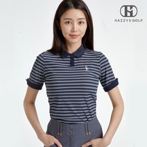 (정품)헤지스골프 [H-ICONIC]네이비 선염 V넥 카라 반팔 티셔츠 HWTS1B351N3