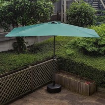 직사각형 하프 파라솔 반쪽 파라솔 차양막 테라스 정원 접이식 간편 어닝 벽면 상점 업소용, J 물통 거치대